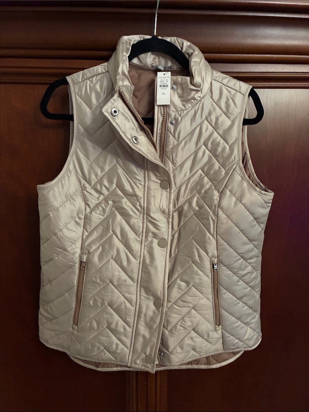 Talbots Insulated Quilted Vest - Beige